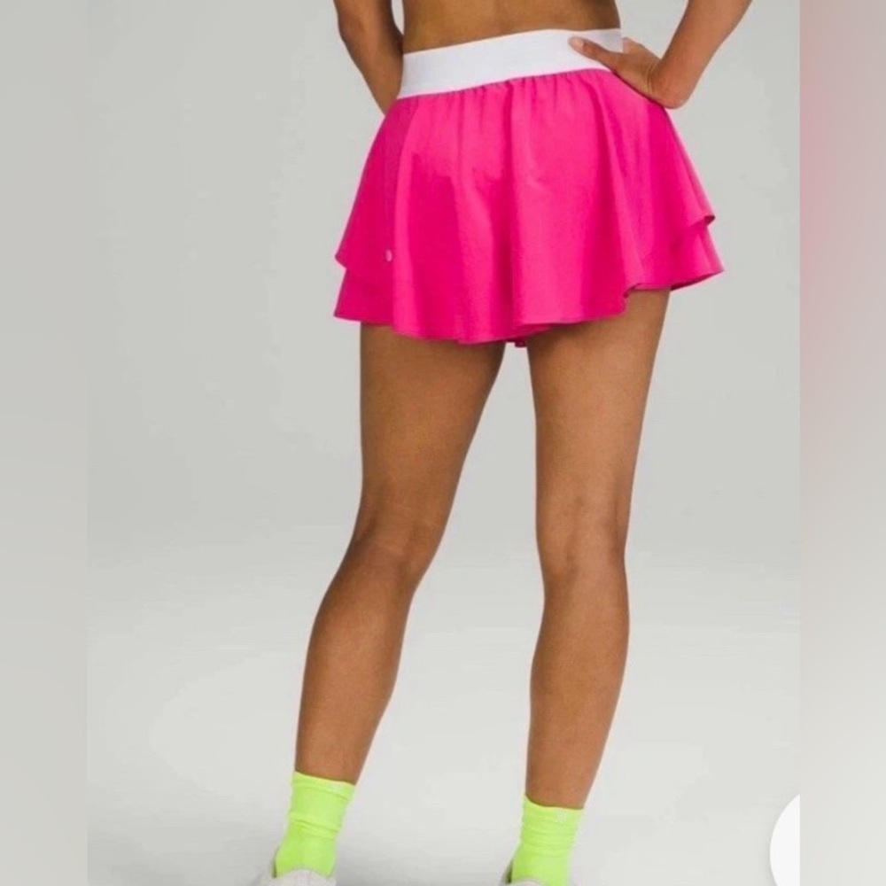 Lululemon Pace Rival Skirt Il Boom Juice Pink Athletic Mini Skirt Shorts Size 8 - Picture 3 of 10